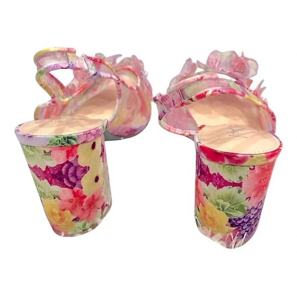 Betsey Johnson Women's PETRA Floral Slingback Heels - Pink Size 8 - Picture 7 of 15